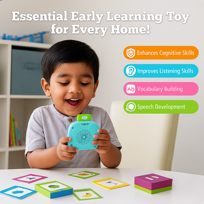 Montessori Talking Flash Cards for Early Education | Rechargeable Learning Toy for Kids 2–5 Years- LetsAdore