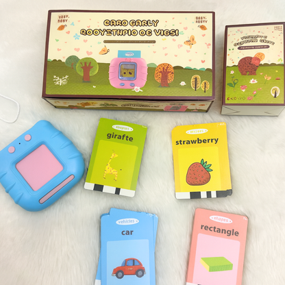 Montessori Talking Flash Cards for Early Education | Rechargeable Learning Toy for Kids 2–5 Years- LetsAdore