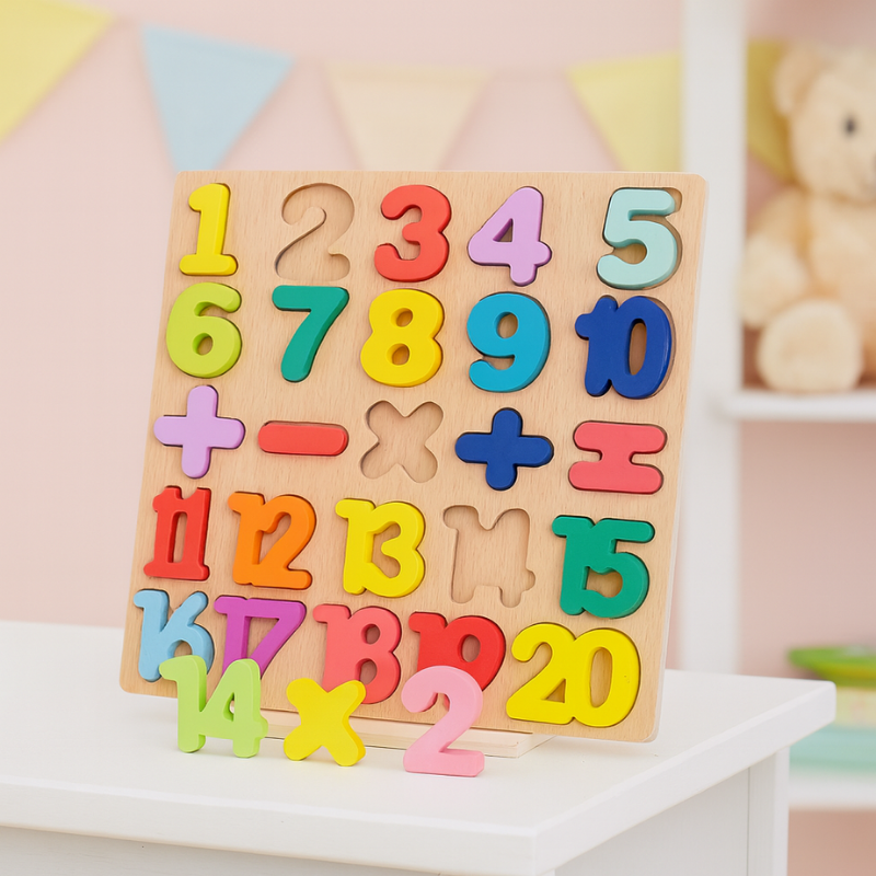 Wooden Alphabet & Number 3D Puzzle Set | Montessori Educational Toy for Kids (Pack of 2) – LetsAdore