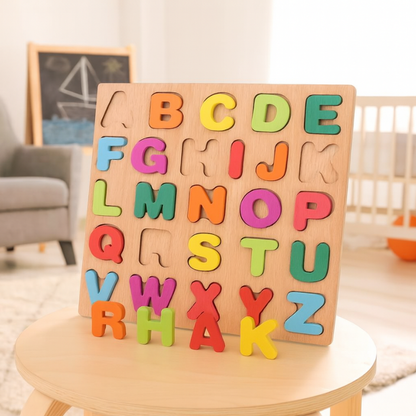 Wooden Alphabet & Number 3D Puzzle Set | Montessori Educational Toy for Kids (Pack of 2) – LetsAdore
