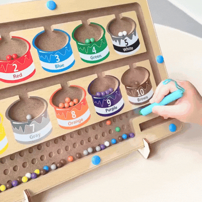 Montessori Learning Bundle | Magnetic Wooden Counting Toy + Busy Book Activity Set for Kids- LetsAdore