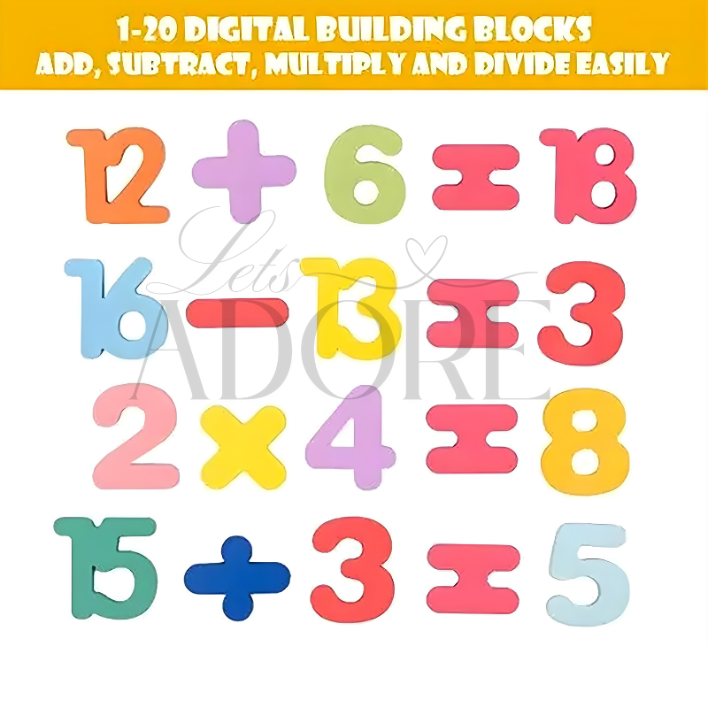 Wooden 3D Alphabet, Number & Shape Puzzle Set | Montessori Toy (Pack of 3)- LetsAdore